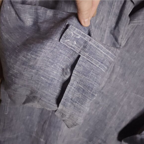 Bagutta Womens Blue Linen Oversized Coastal Grandma Top Large - Picture 4 of 5